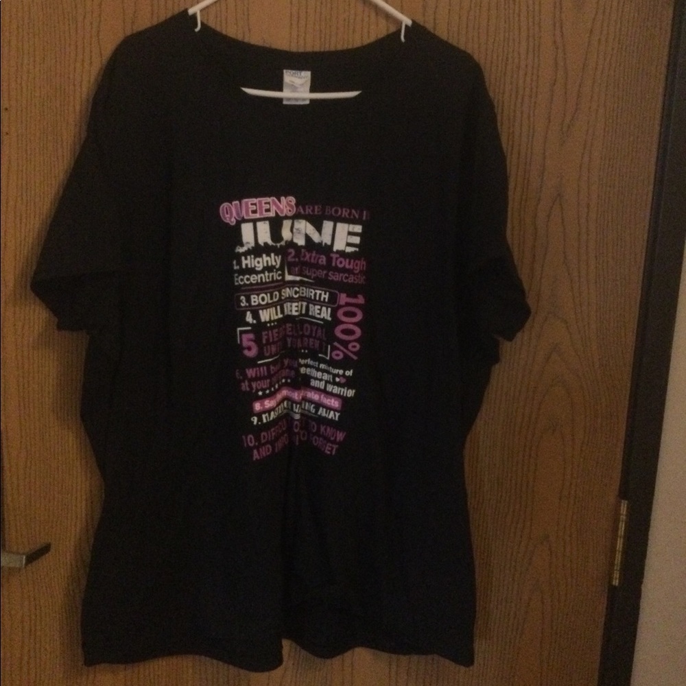 PORT & company queens are born in June black shirt 4xl. A-13